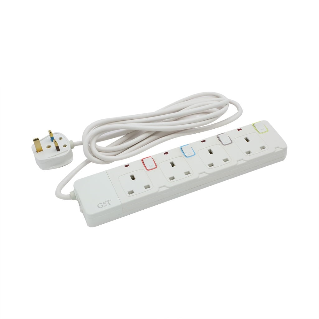 133- 13AMP Power Extension Socket, 5 Meter, White