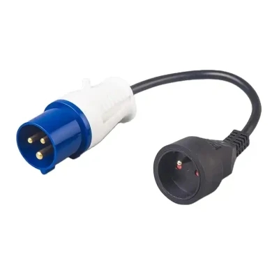 143-Znpon Gx01f 16A 250V 0.35m Industrial Plug to French Adaptor Socke