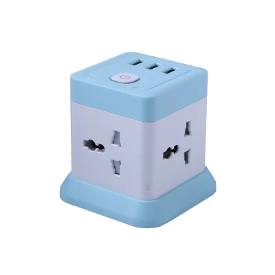 146- Universal Electric Extension Socket Cube Power Strip Tower Outlet